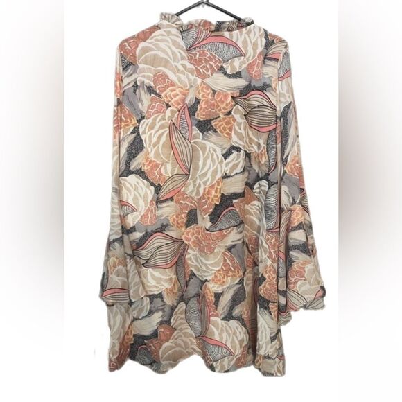 L Love floral, long sleeve dress size 1XL - Picture 2 of 5